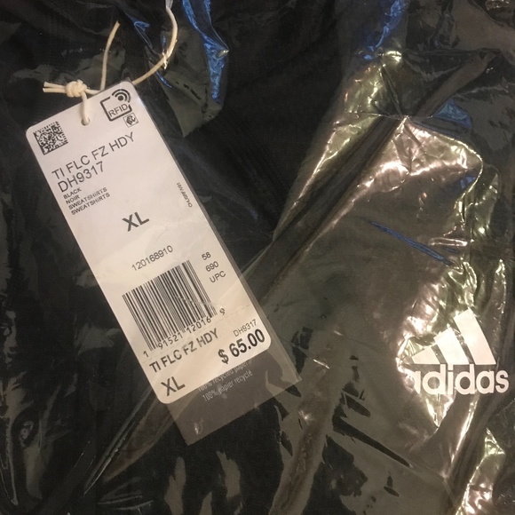 Men's adidas Team Issue Fleece Full Zip Hoodie - Picture 6 of 8